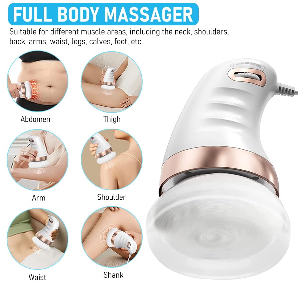 HANNEA Body Massager Electric Shoulder Back Massager Full Body Massager for Neck, Back, Arm, Lumbar, Leg Viberation Muscle Massager with Stepless Adjustment Knob Beauty Sculpt Massager