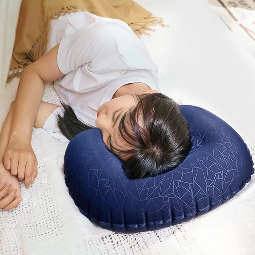 PALAY Inflatable Camping Travel Pillow Ultralight Inflating Pillows Lightweight Portable Backpacking Air Pillow for Airplanes with Neck & Lumbar Support