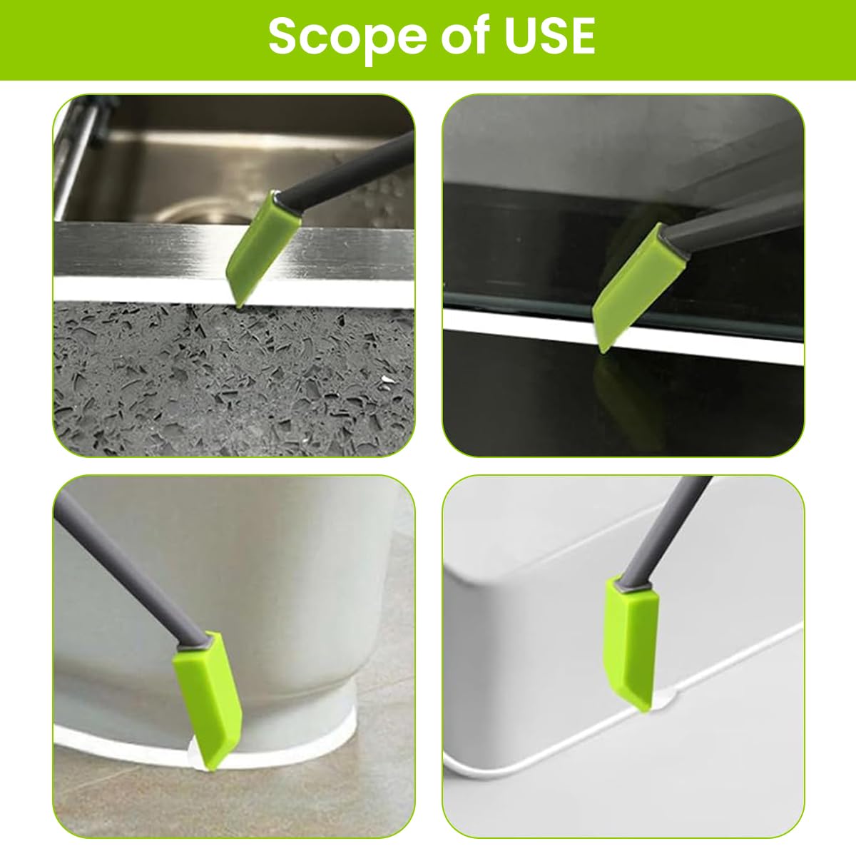 Serplex Corner Caulk Applicator Tool with 9 Interchangeable Tips Caulk Corner Smoother for Smoothing Out The Surface Reuseable Multipurpose Corner Caulk Smoother Tool for Bathtub, Sink, Baseboard