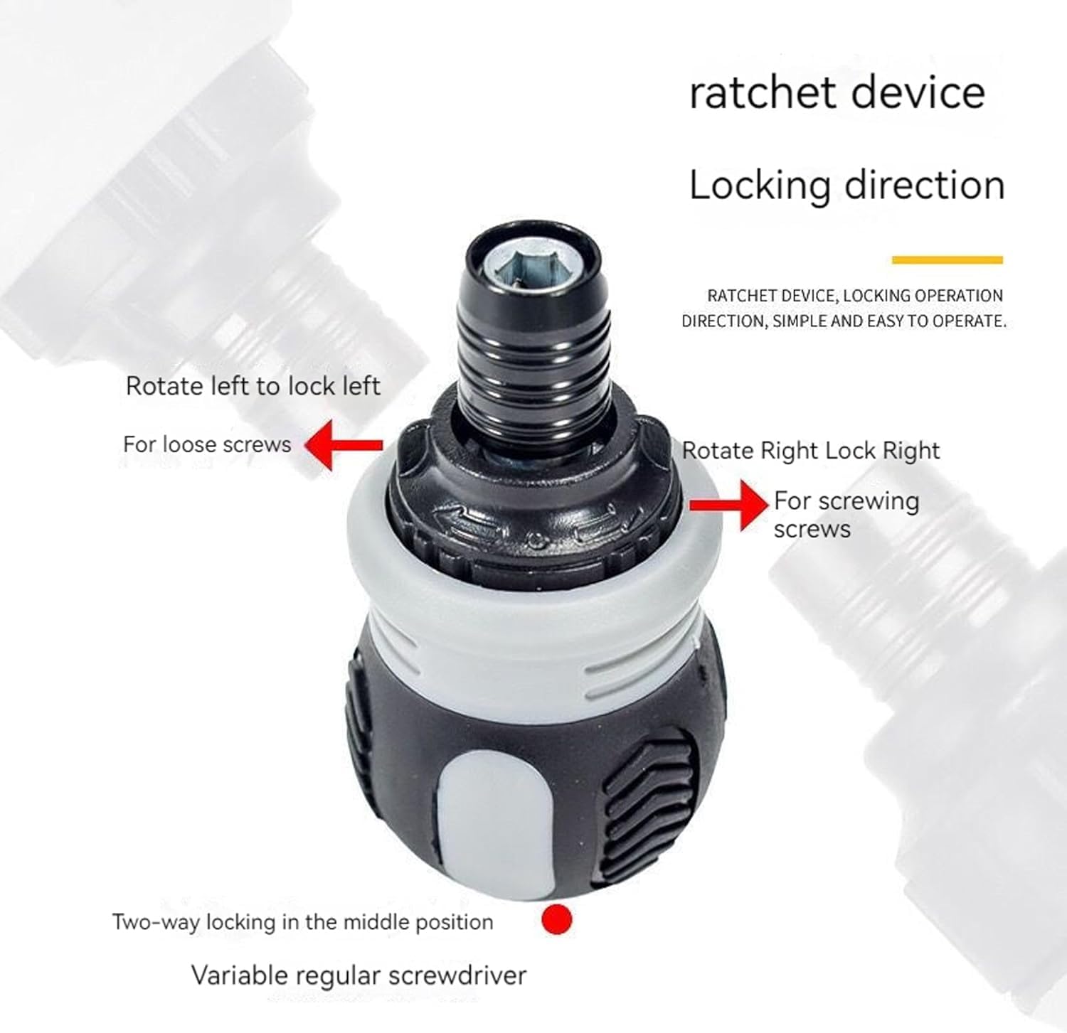 Serplex 13-in-1 Screwdriver Set with 6 Dual-head Screwdriver Bits, Ratchet Screwdriver Kit Adjustable Length Screwdriver Labor-saving Retractable Magnetic Chrome Vanadium Steel Batch Head Combination