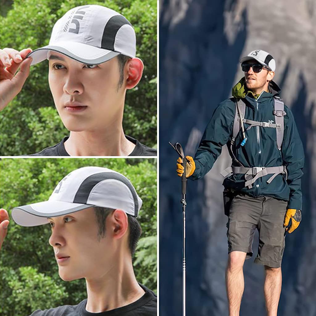 ZIBUYU Sport Baseball Caps for Men and Women Unisex Cap Breathable Cotton Cap for Men, Women Summer Cap Outdoor Fishing Outside Hiking Adjustable Buckle Casual Caps for Men Stylish - White