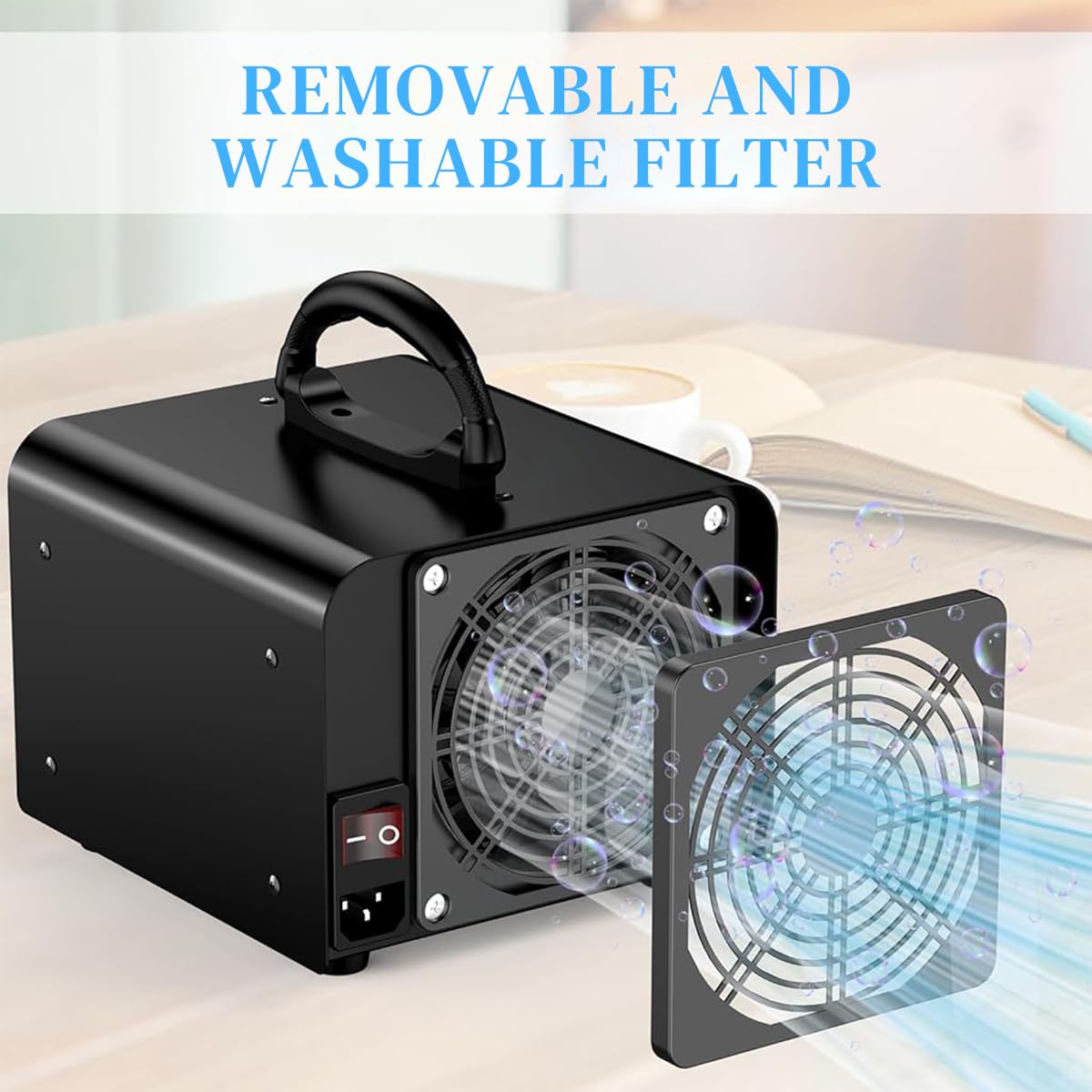 HANNEA Portable Ozone Generator 20, 000mg/h High Capacity Ozone Machine Ozone Disinfection Machine Home Ozone Generator for Water Treatment, Air Purification, Odor Removal