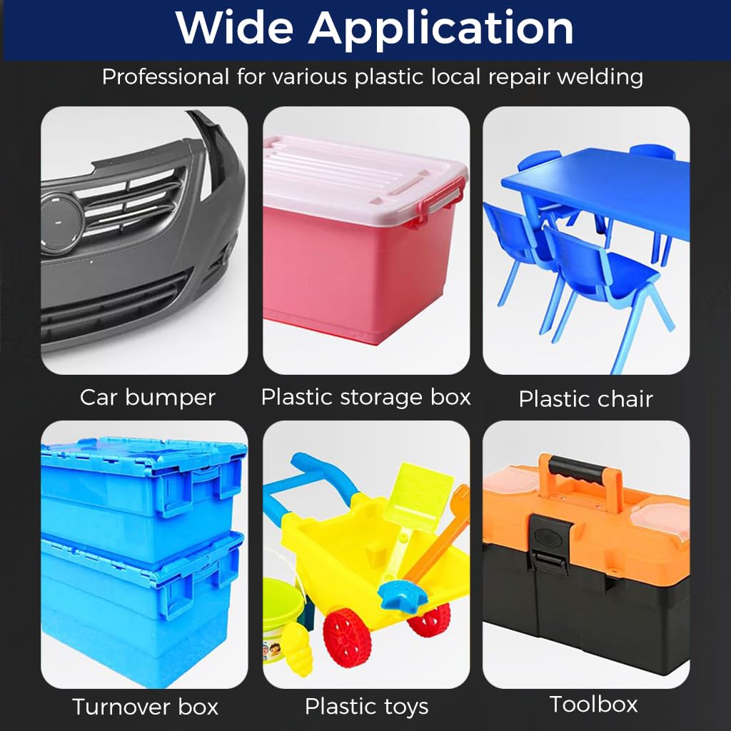 Serplex 600Pcs Plastic Hot Stapling Welder Staples, Plastic Welding Staples, 6 Types Hot Staples for Repair All Car Bumpers, Plastic Cracks or Breaks, Plastic Parts