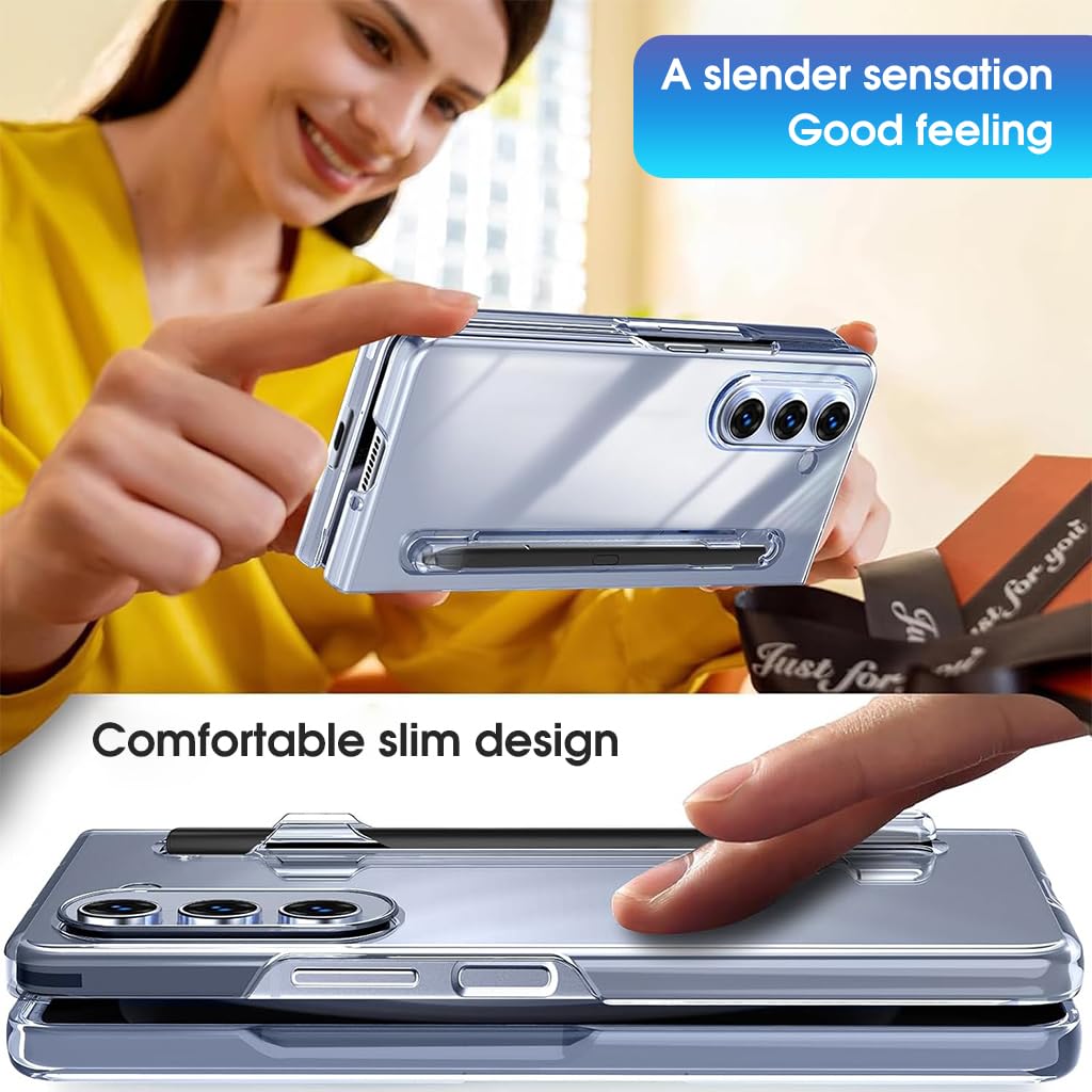 zitronix Z Fold 6 Case Clear with S Pen Holder,