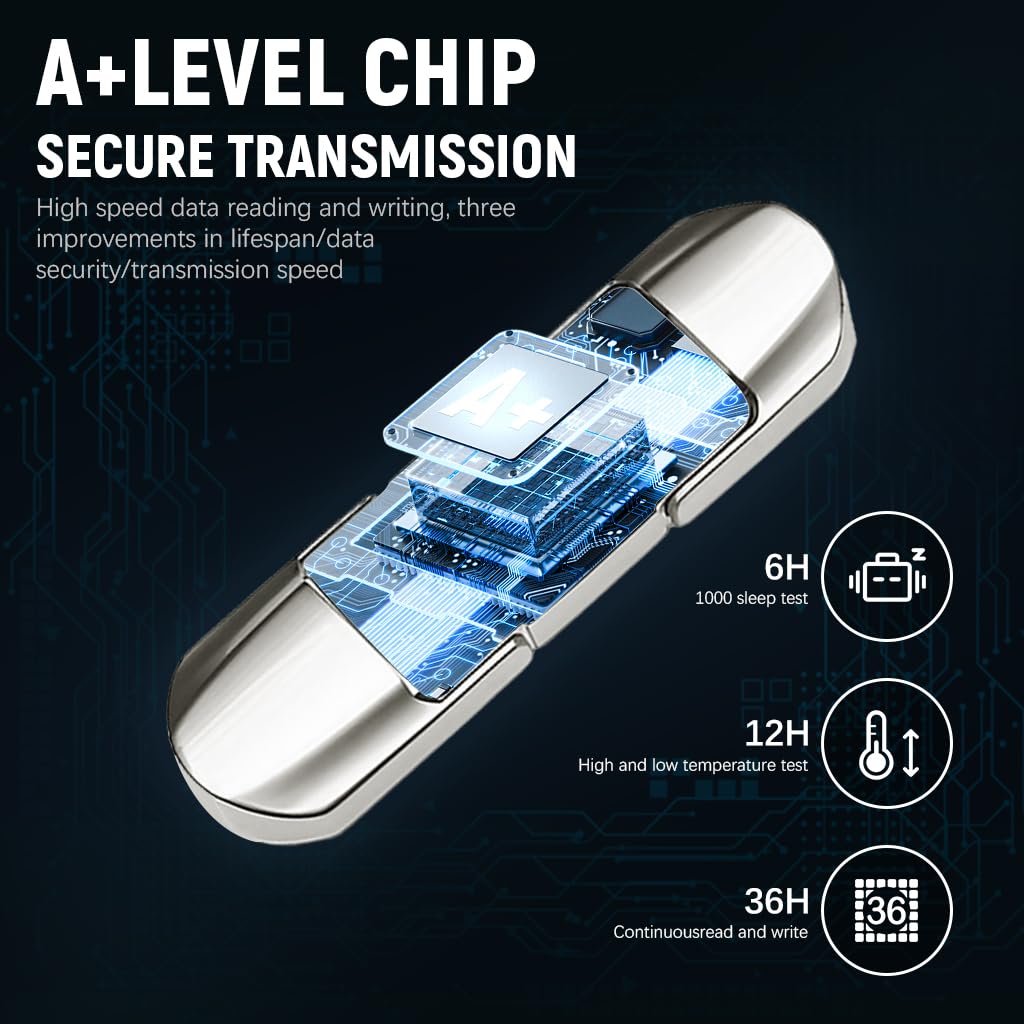 Verilux 256GB USB 3.2+ Type C Dual Interface SSD, 5Gbps Data Transfer Rate