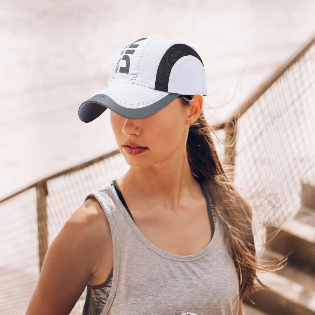 ZIBUYU Sport Baseball Caps for Men and Women Unisex Cap Breathable Cotton Cap for Men, Women Summer Cap Outdoor Fishing Outside Hiking Adjustable Buckle Casual Caps for Men Stylish - White