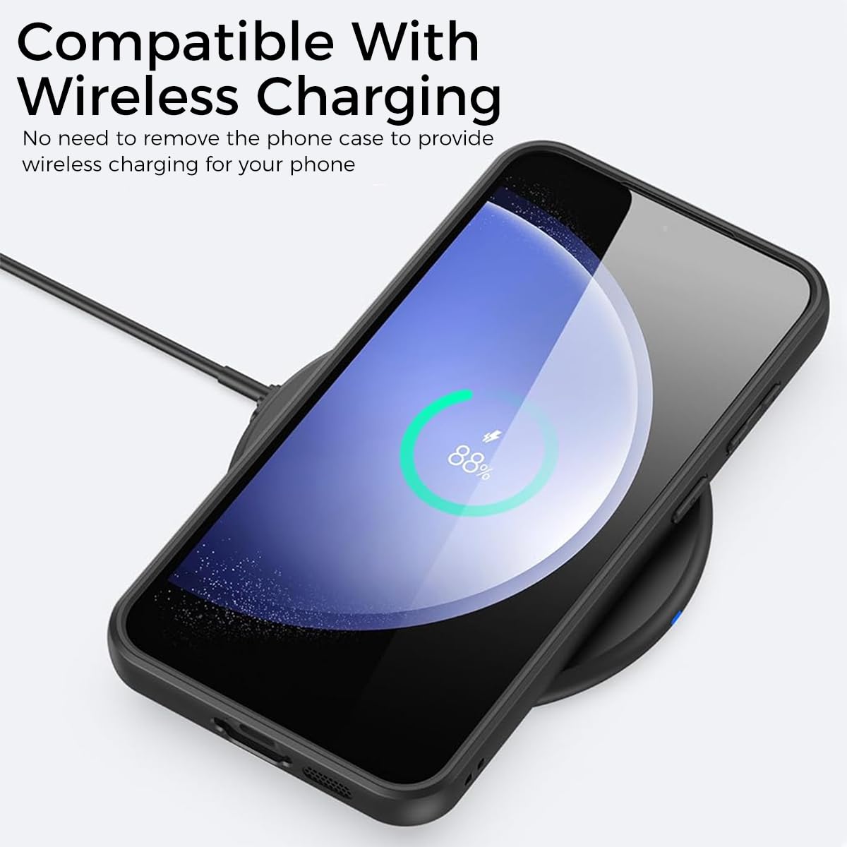 ZORBES Phone Case for Samsung Galaxy S24 6.2 Inch Full Protection Phone Cover for Samsung Galaxy S24 Fashion Matte Lines Phone Protector for Galaxy S24 Slim Phone Back Case Cover