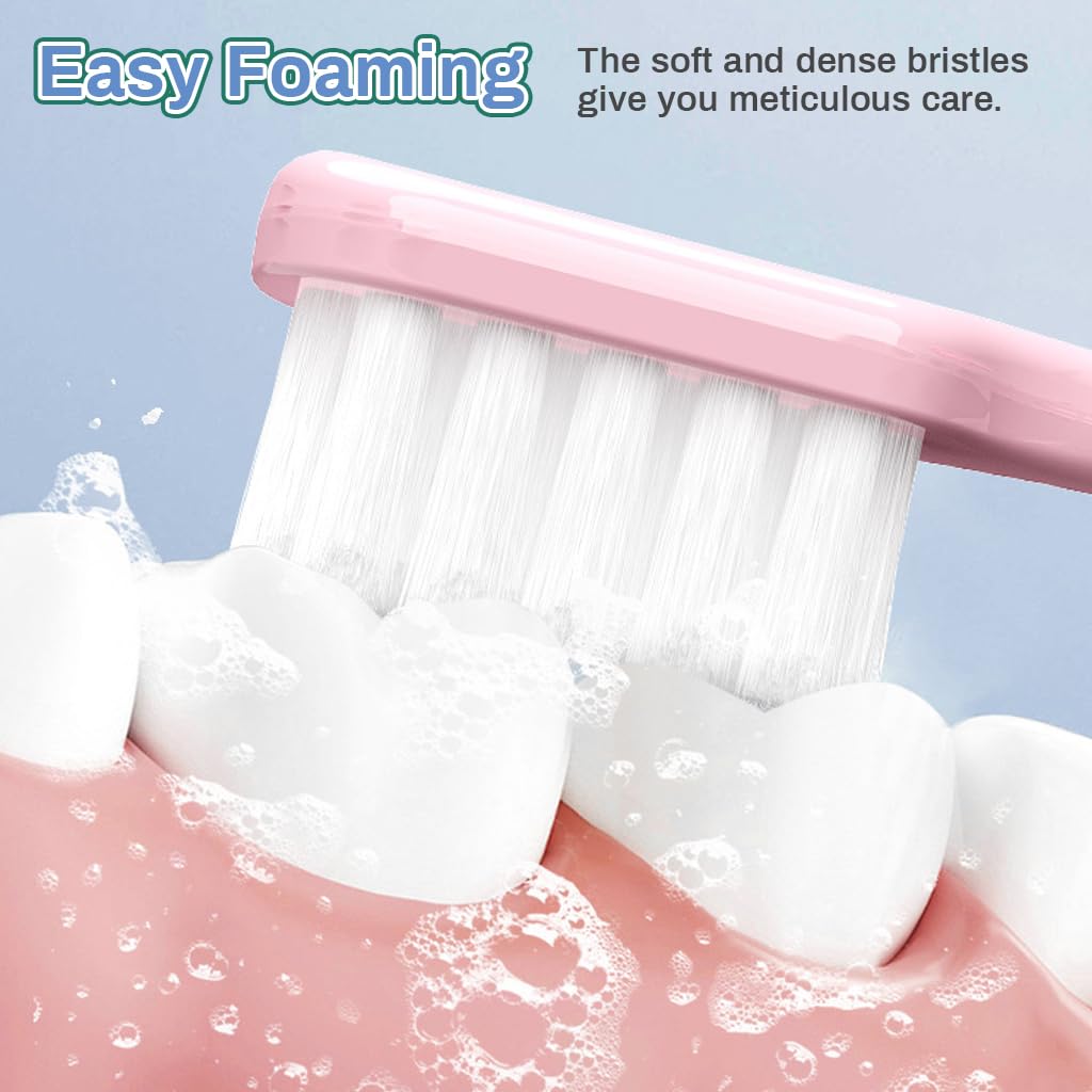 HANNEA Double-Side Desiged Tongue Scraper, Ultra-soft Tongue Brush Tongue Cleaner (5 PACK)
