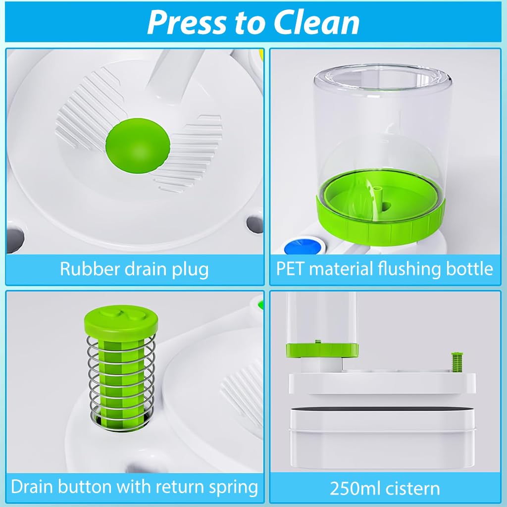 HASTHIP 2 in 1 Paint Brush Cleaner Machine with Auto Refill, Flushing Button & Water Tank - Efficient Cleaner for Oil, Acrylic & Makeup Brushes for Oil Paint Brushes, Acrylic Paint Brushes