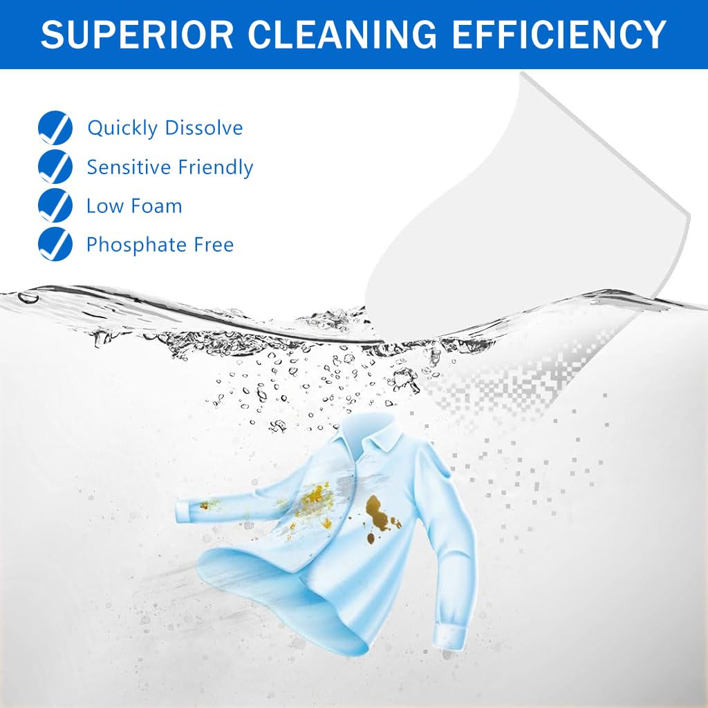 HASTHIP 100pcs Laundry Detergent Sheets, Eco Friendly Laundry Soap Sheets, Eco Friendly Laundry Detergent Strips Ultra-Concentrated Travel Detergent Sheets