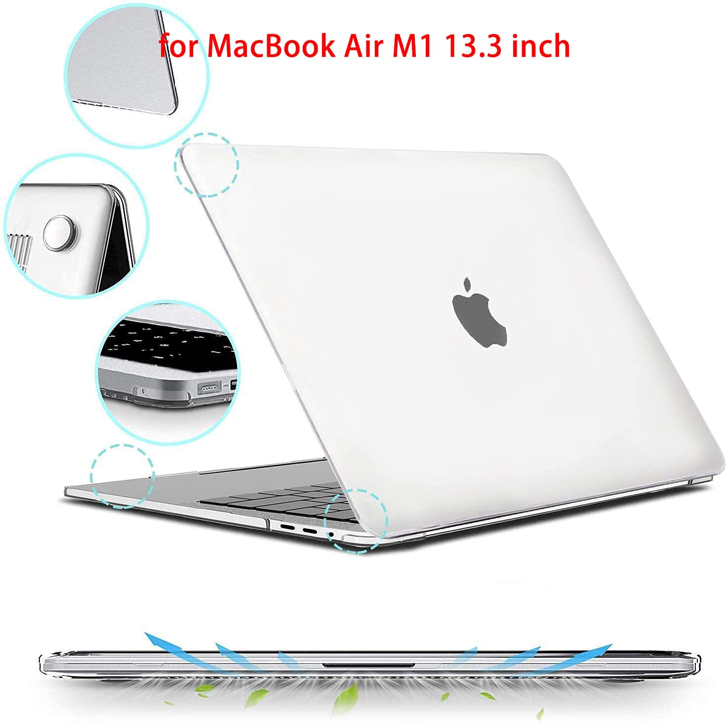 ZORBES Laptop Cover 13.3 inch for MacBook Air M1 Case Cover Laptop Case Compatible with 2020/2019/2018 MacBook Air M1 A2337 A2179 A1932 MacBook Air Case Waterproof Laptop Protector Hard Case