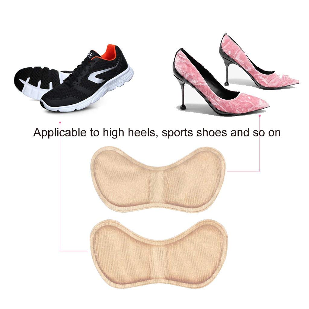 PALAY 3 Pair Self-Adhesive Heel Cushion Inserts,High Heel Pads Heel Grips Liners & Women's Shoe Insoles (Beige)
