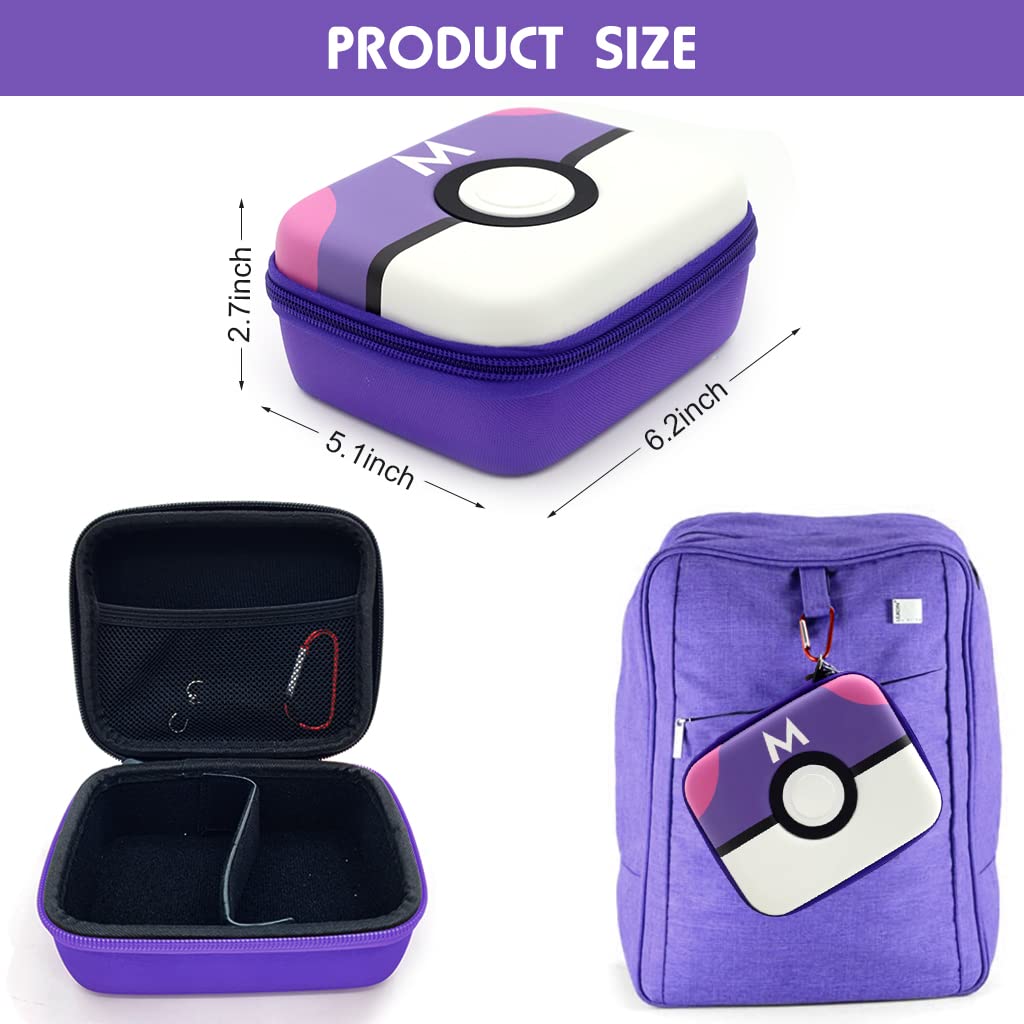 PATPAT Poke-mon Binder, Poke-mon Cards Holder for 200 Trading Cards Cartoon Prints Zipper Bag Trading Cards Binder Trading Cards Album Organizer Bag Game Cards Case Xmas Gifts for Kids Boys Girls Mew
