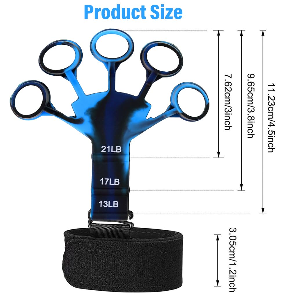 Optifit Finger Gripper Strength TrainerHand Exerciser Yoga Resistance Bands Finger Flexion And Extension Training Device Exerciser For Hand, Finger, And Wrist Muscles (2Pcs)