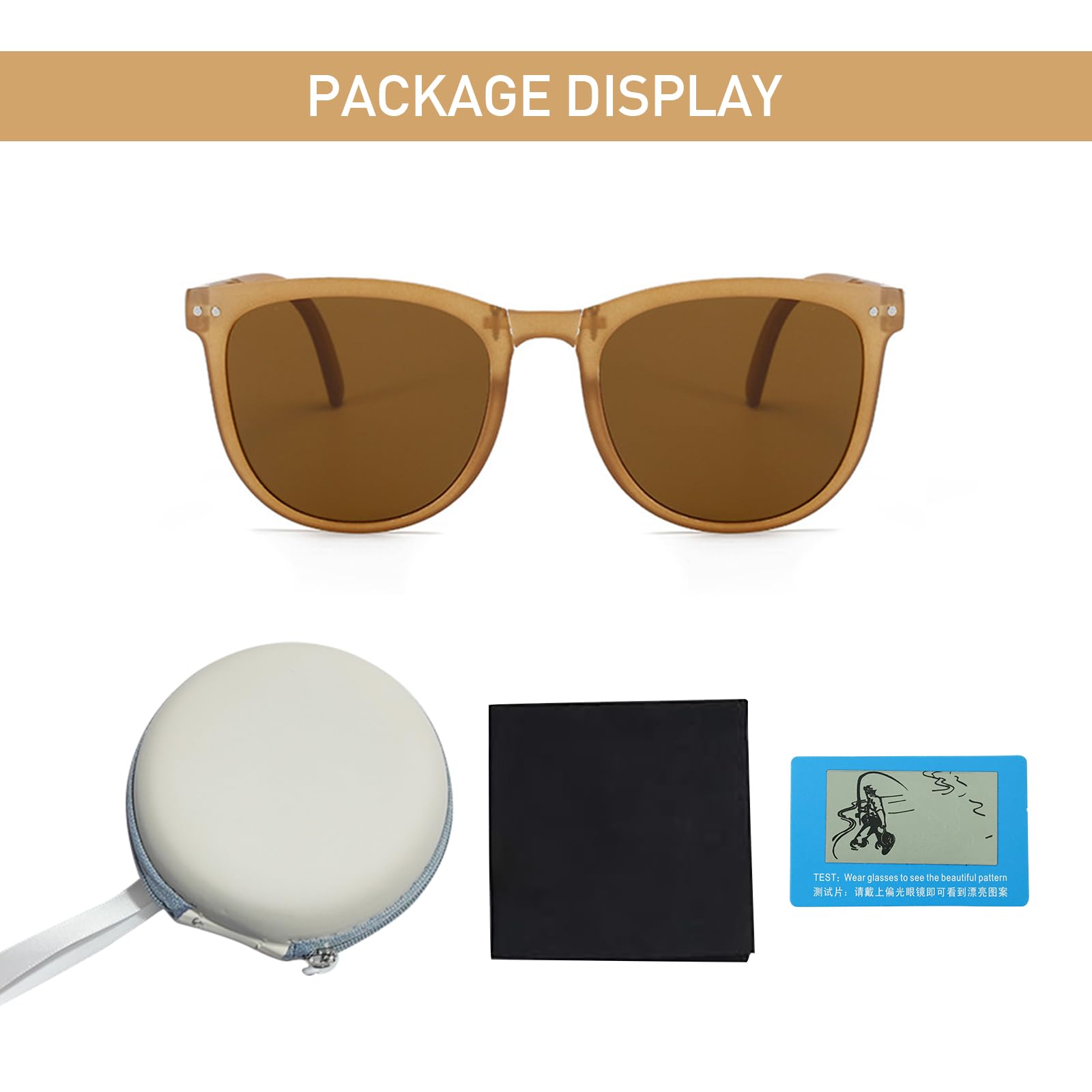 PALAY Women Sunglasses, Fashion UV Protective Sunglasses for Men and Women with Travel Storage Case Stylish Polarized Sunglasses at Driving, Beach Resort, Travel