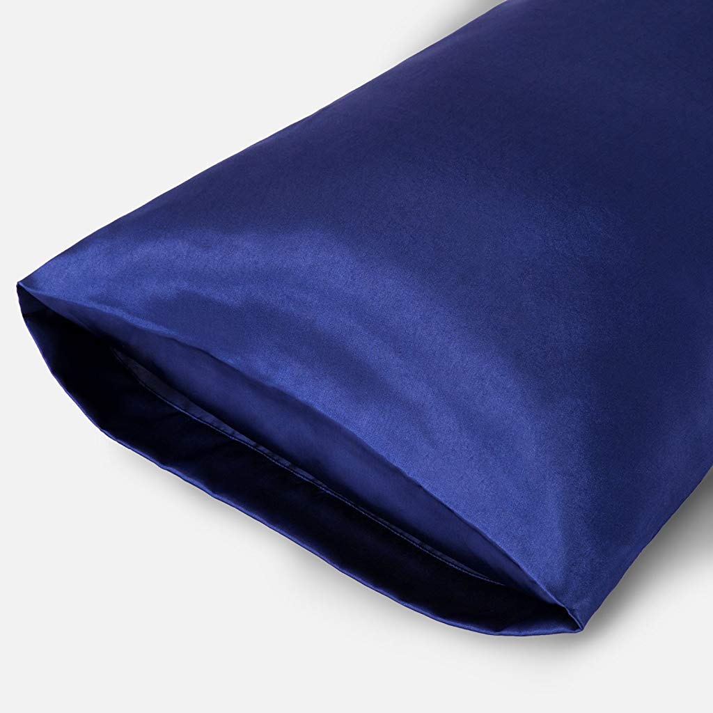 Supvox Pillowcase Set Satin Pillowcases for Hair and Skin, Pack of 2 Pillow Cover Standard Size (Blue 20*30inch)