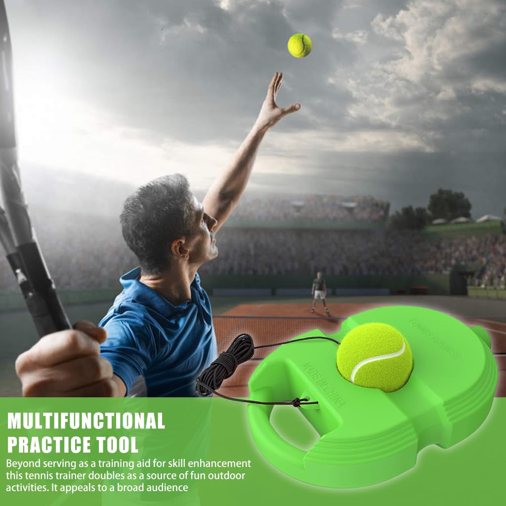 Proberos Tennis Trainer Device with Rebound Tennis Ball 3 Stringed Tennis Balls Tennis Trainer Starters Solo Training Tennis Training Device Outdoor Sport Tennis Training Kit for Teens, Adults