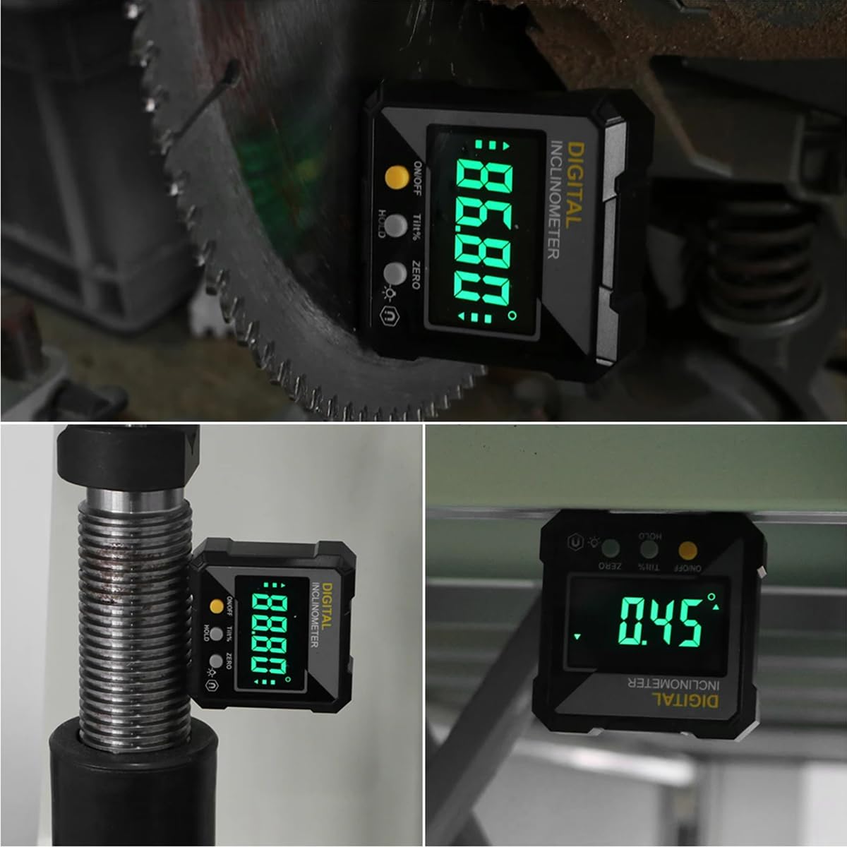 Serplex Digital Inclinometer Tilt Angle Meter Slope High Precision Angle Sensor Clinometer Magnetic Electronic Inclinometer Battery Operated Portable Inclinometer, No Battery Included
