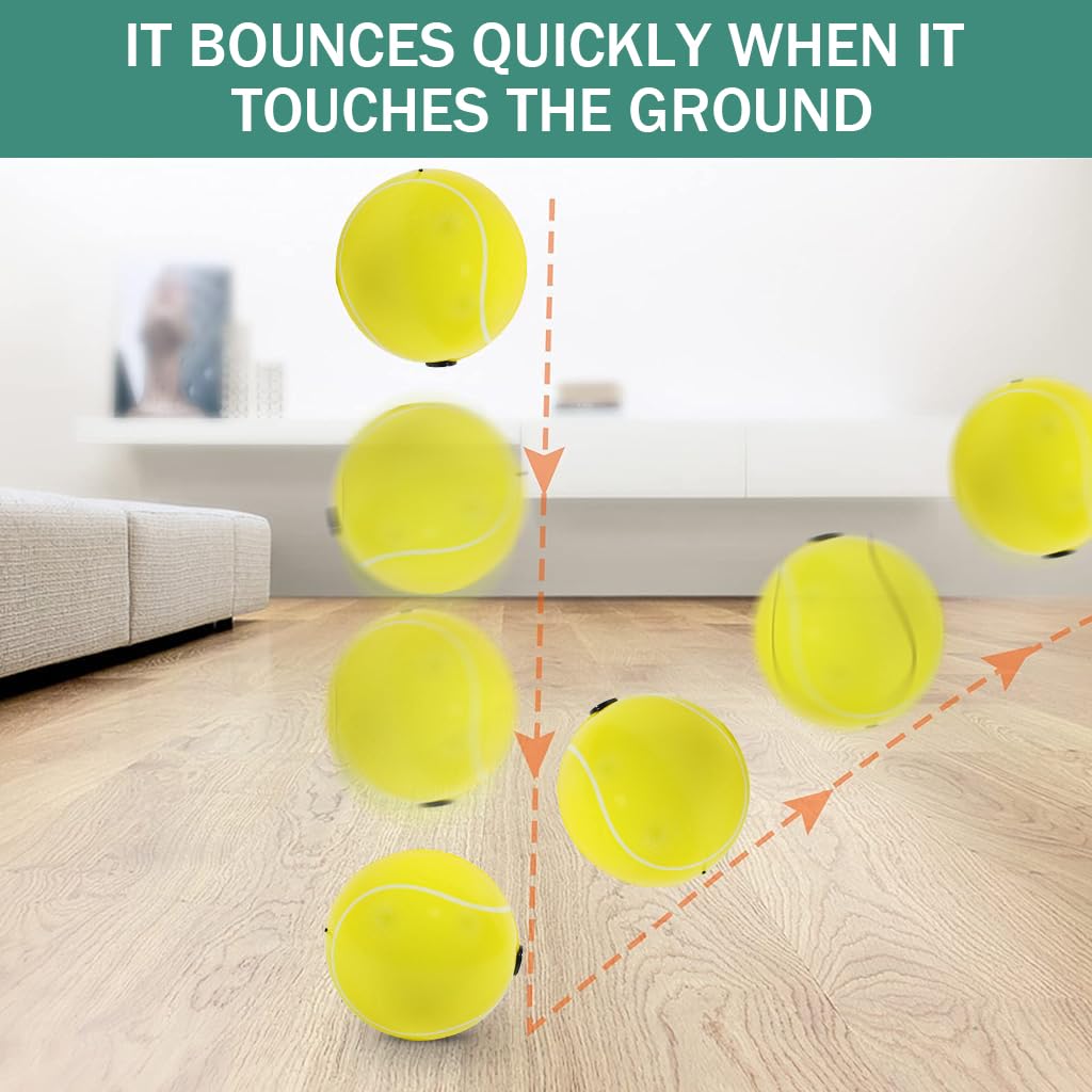 Proberos 4Pcs Wrist Exercise Stringed Ball, Hand Exercise Ball with Elastic String Wrist Band Bouncy Ball Toy, Kids Stress Relief Resistance Ball for Concentration and Responsiveness