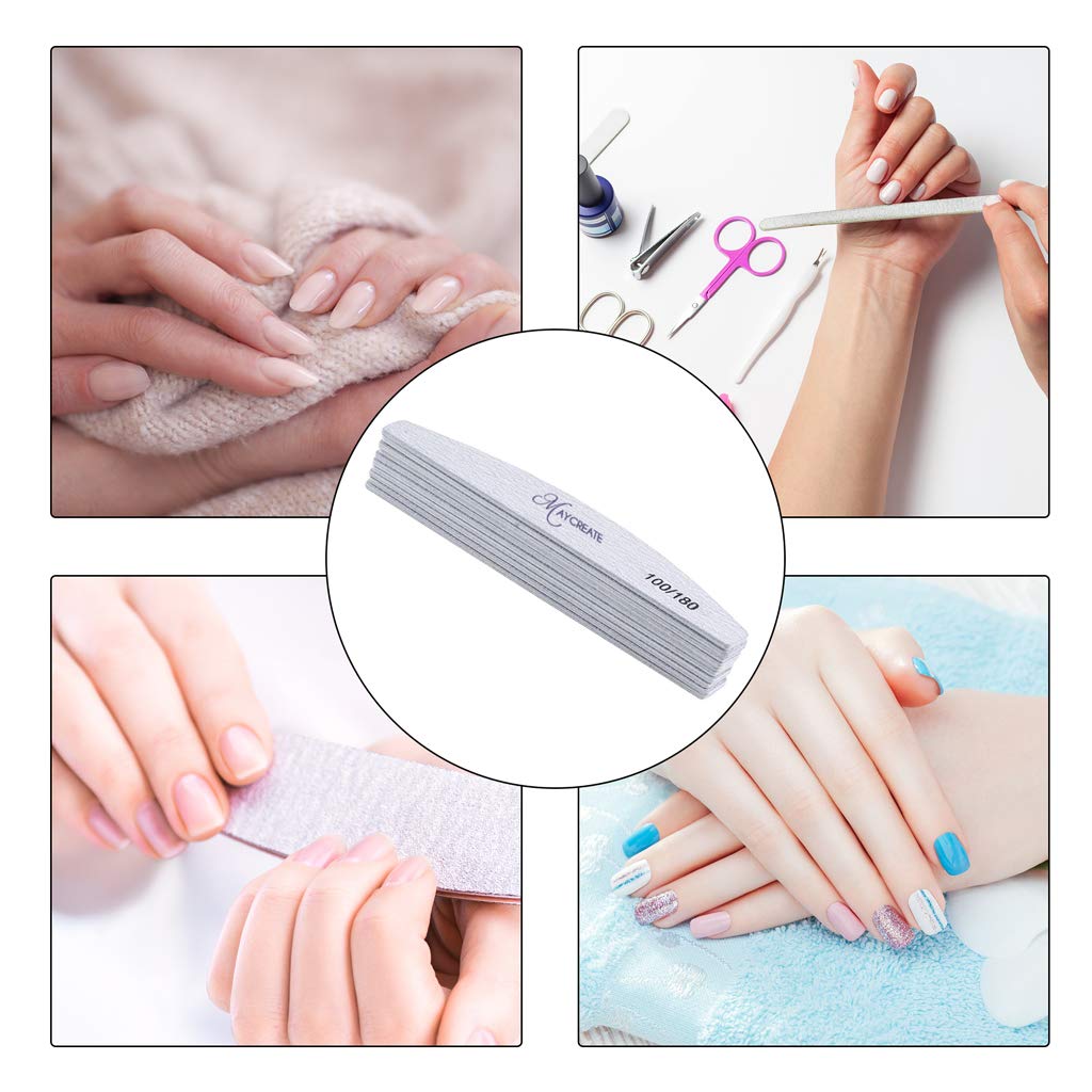 MAYCREATE IainStars Arch Shape Nail Files Buffing Polish Pro Manicure Tool- 10 Pieces