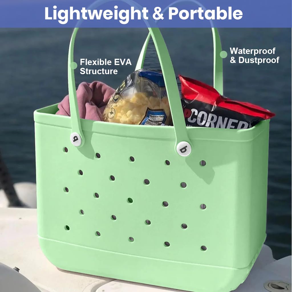 PALAY Shower Caddy Bag for Bathroom EVA Beach Caddy Bag Mesh Hole Waterproof Beach Handbag Storage Caddy Bag with Handle Shower Toiletry Bag Shower Caddy Basket Beach Hand Bag, 38x30x13cm