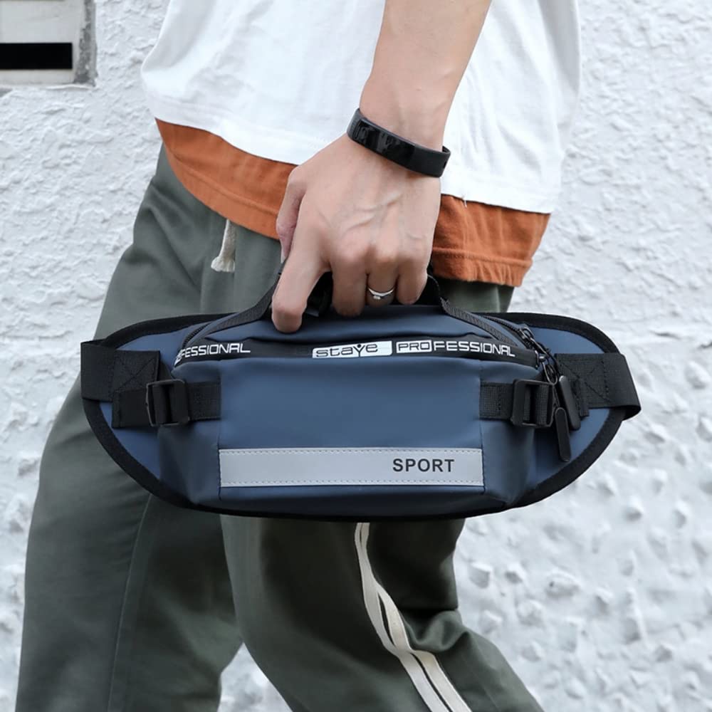 GUSTAVE Waist Bag for Men Women with Adjustable Strap, Stylish Fanny Pack Waterproof Chest Bag Lightweight Belt Bag for Running Travel Sports Cycling Workout Gym Outdoor