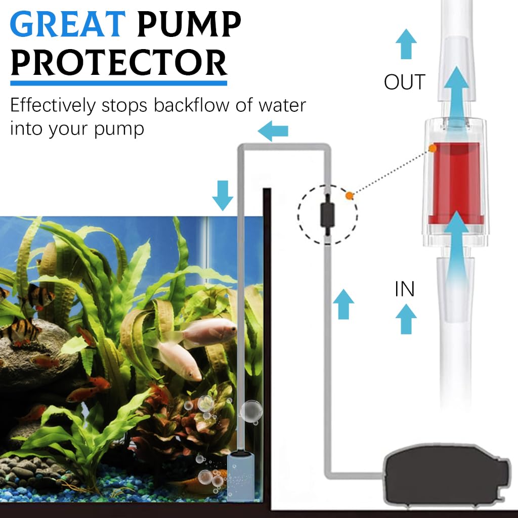 Qpets Aquarium Air Pump Accessories with 2 Air Stones, 6Pcs Snap-on Suction Cups, 2 Nozzles & 4 Pipe Connectors, Replacement Accessories for Fish Tank Oxygen Generator Air Pump
