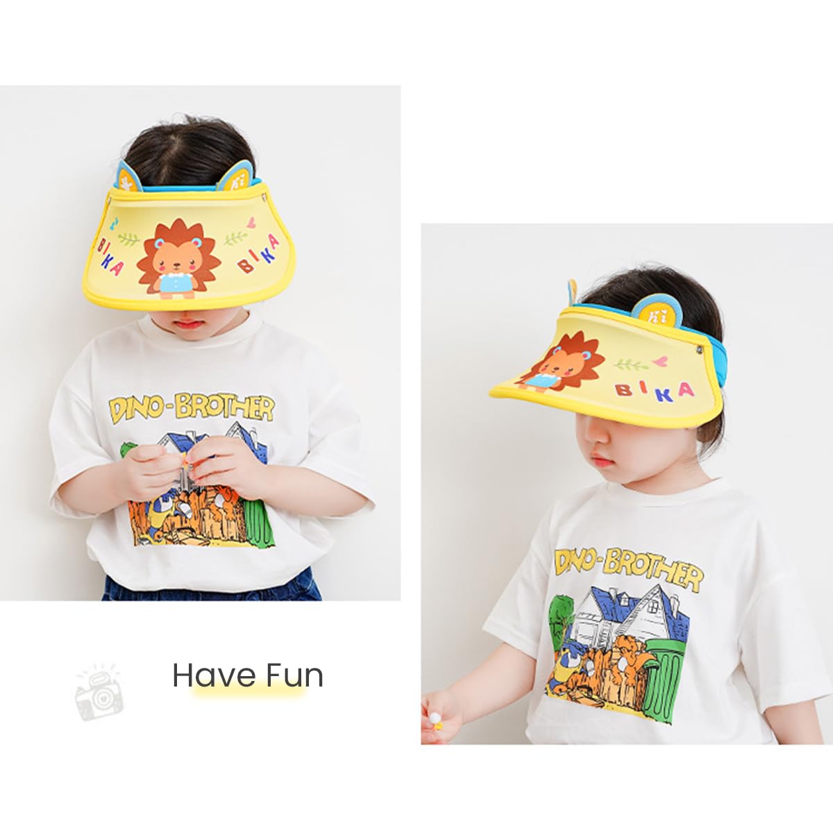 Optifit Kids Sun Hat With Bunny Ears Design - Adjustable & Elastic Band, Wide Flexible Brim, UV Protection