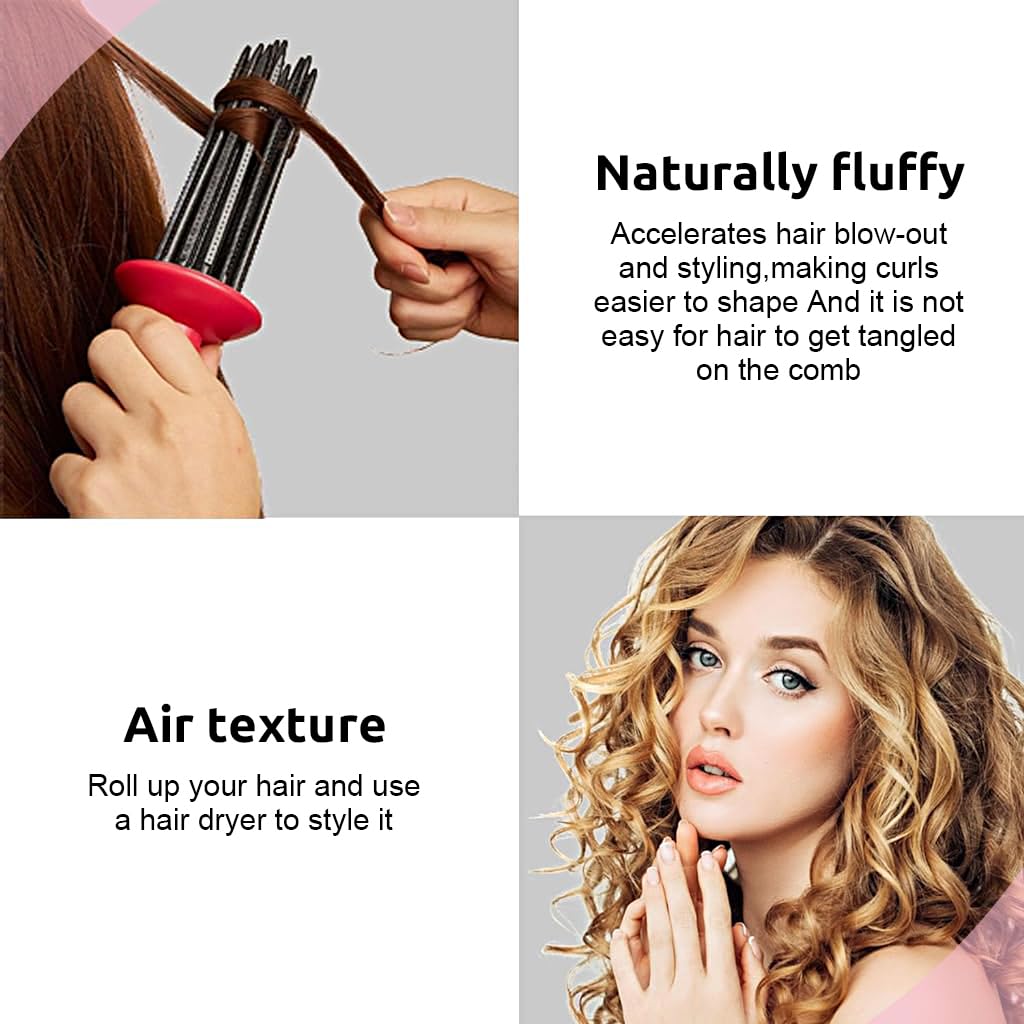 MAYCREATE Curly Hair Styler Tool for Hair Dryer, Rollers for Curling Hair, Curling Roll Comb for Curly Hair, Air Volume Curl Rolling Comb, Anti scalding Curly Hair Styling Tool for Hair Dryer