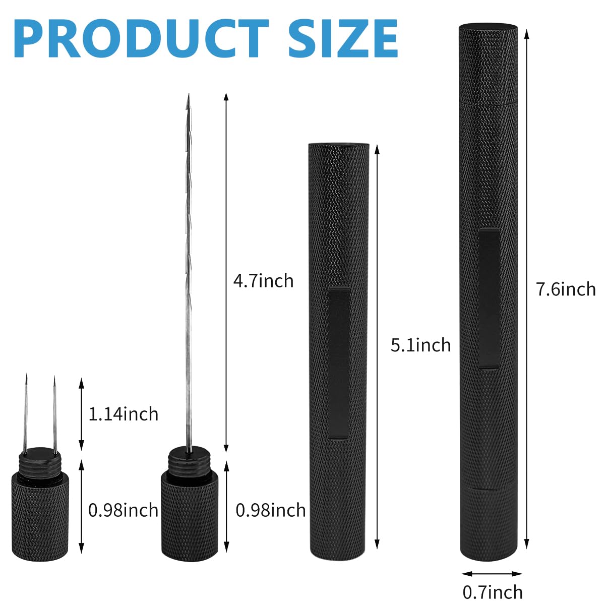 Climberty 3-in-1 Cigar Punch Tool Set with Cigar Punch (8mm), Cigar Draw Enhancer Cutter and Twin Nubber (Black)