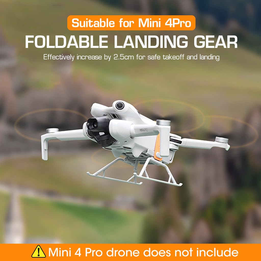 ZORBES 25mm Landing Gear for DJI Mini 4 PRO Foldable Landing Rack for DJI Mini 4 PRO, Ultra Lightweight Landing Gear for DJI Mini 4 Pro, Not Included DJI Mini 4 PRO