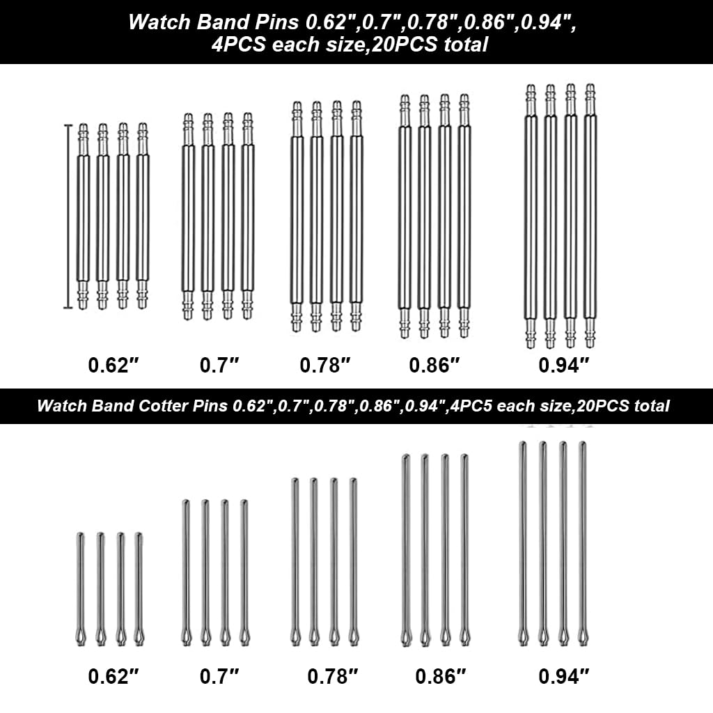 Serplex Watch Repair Kit 24 in 1 Watch Repair Kit for Wrist Watch Professional Watch Repair Kit with Spring Bar Tool, Watch Case Opener, Link Remover Tool, Cotter Pins, Hammer, Storage Bag