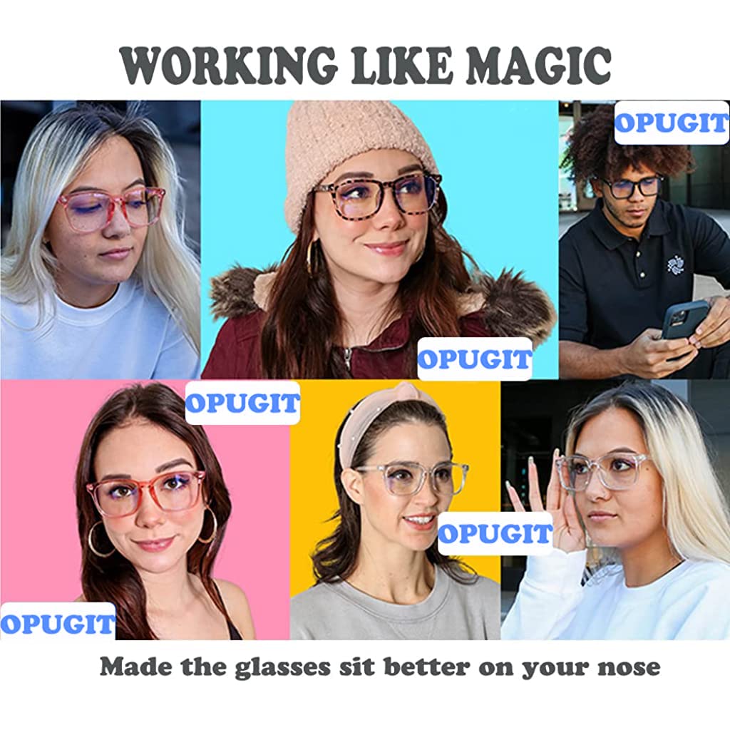 HASTHIP 40 Pairs 1.5mm Thick Glasses Adhesive Anti-Slip EVA Sponge D-shape Eyeglasses Nose Pads with 1.9 x 0.9cm Size