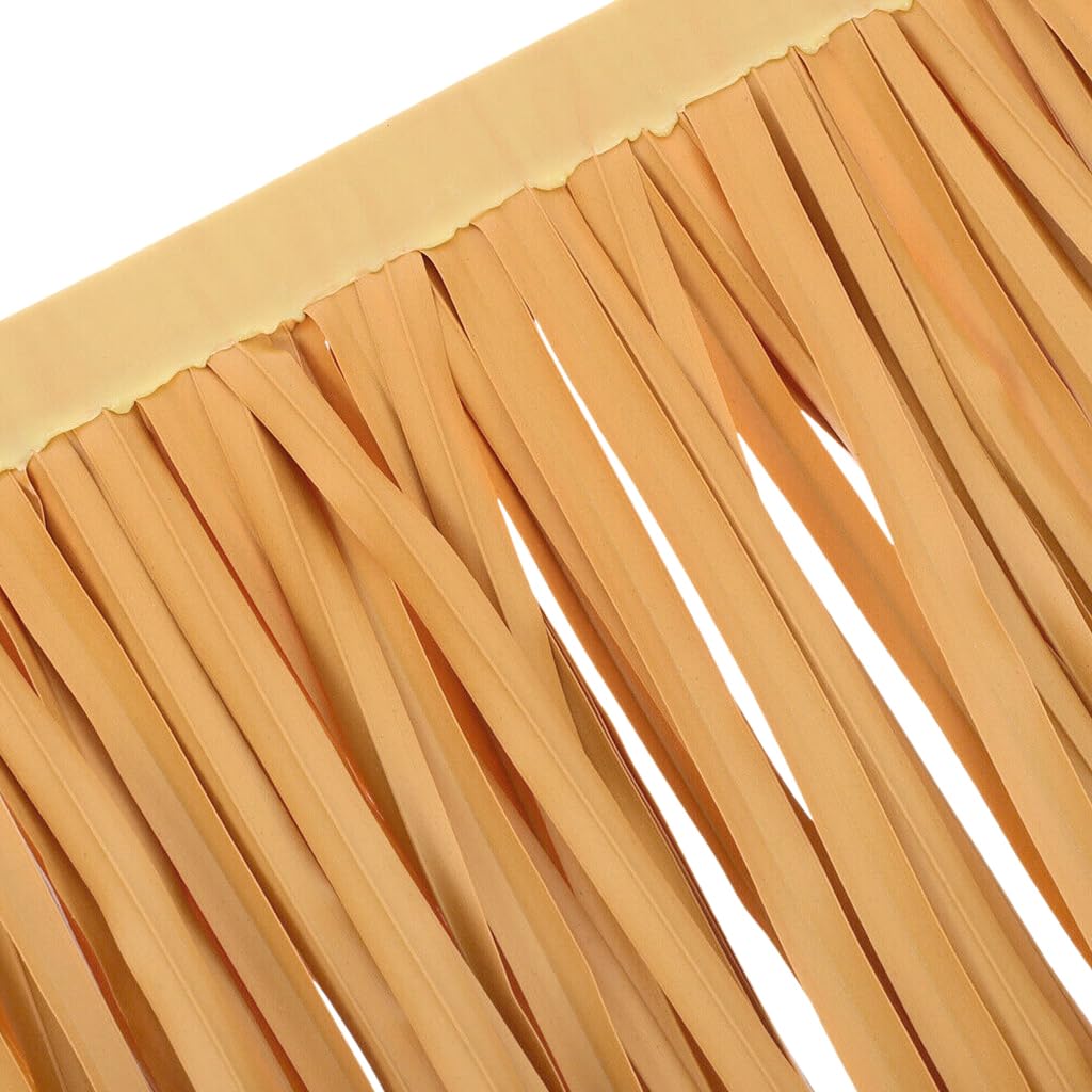 HASTHIP 3.3ft Artificial Thatch Trim for Roof Weather Resistant Yellowish Hawaii Thatch Trim Multipurpose Decorative Thatch Trim for Roof Edging, Tiki Bars, Interior Decor