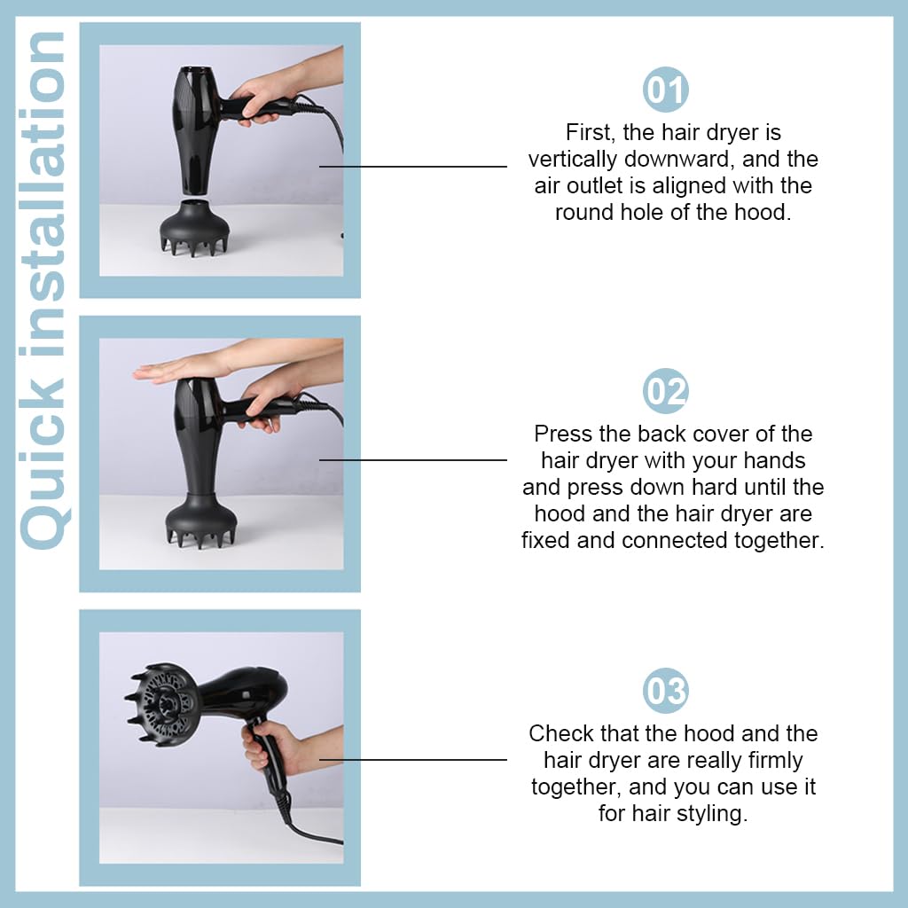 MAYCREATE Orchid Hair Diffuser, Diffuser Attachment for Hair Dryer, Hair Diffuser for Curly Hair, Universal Diffuser for Curlyand Wavy Hair-Softness and Control Blow-Out Hair, Hair Care for Women