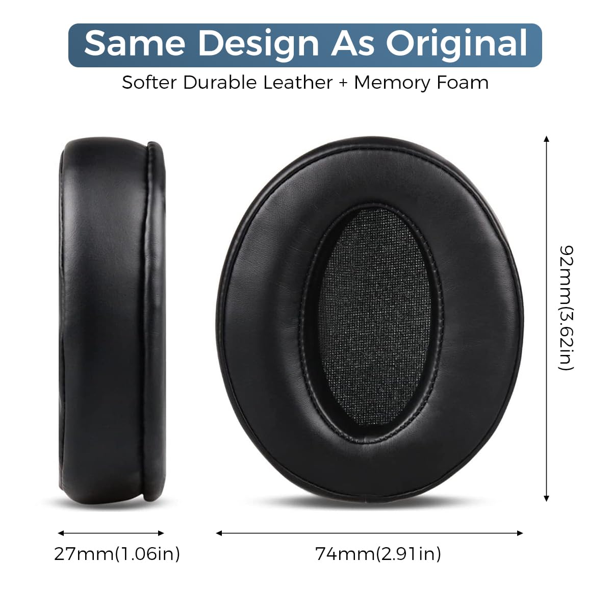 ZORBES Replacement Earpads for Sennheiser HD450BT, HD4.50BTNC, HD4.40BT Bluetooth Headphones Noise Reduction PU Soft Earpads Replacement, One Pair