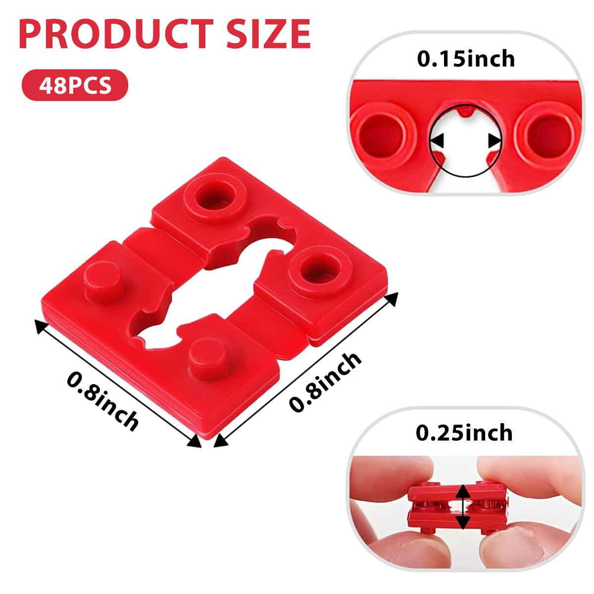 Serplex 48Pcs Outlet Spacers for Electrical Box, Switch and Receptacle Spacer, Electric Switch and Receptacle Spacers Socket Outlet Shims Extender Kit for Tile Backsplash Loose Outlet Plug Fix