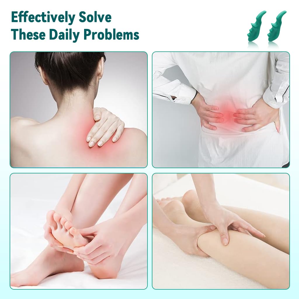 HANNEA Massage Thumb Saver Acupoint Massager for Deep Tissue Massage Thumb Protector Portable 5.2 inches Massage Thumb Saver Tool Therapists Use Prevent Hand Stain
