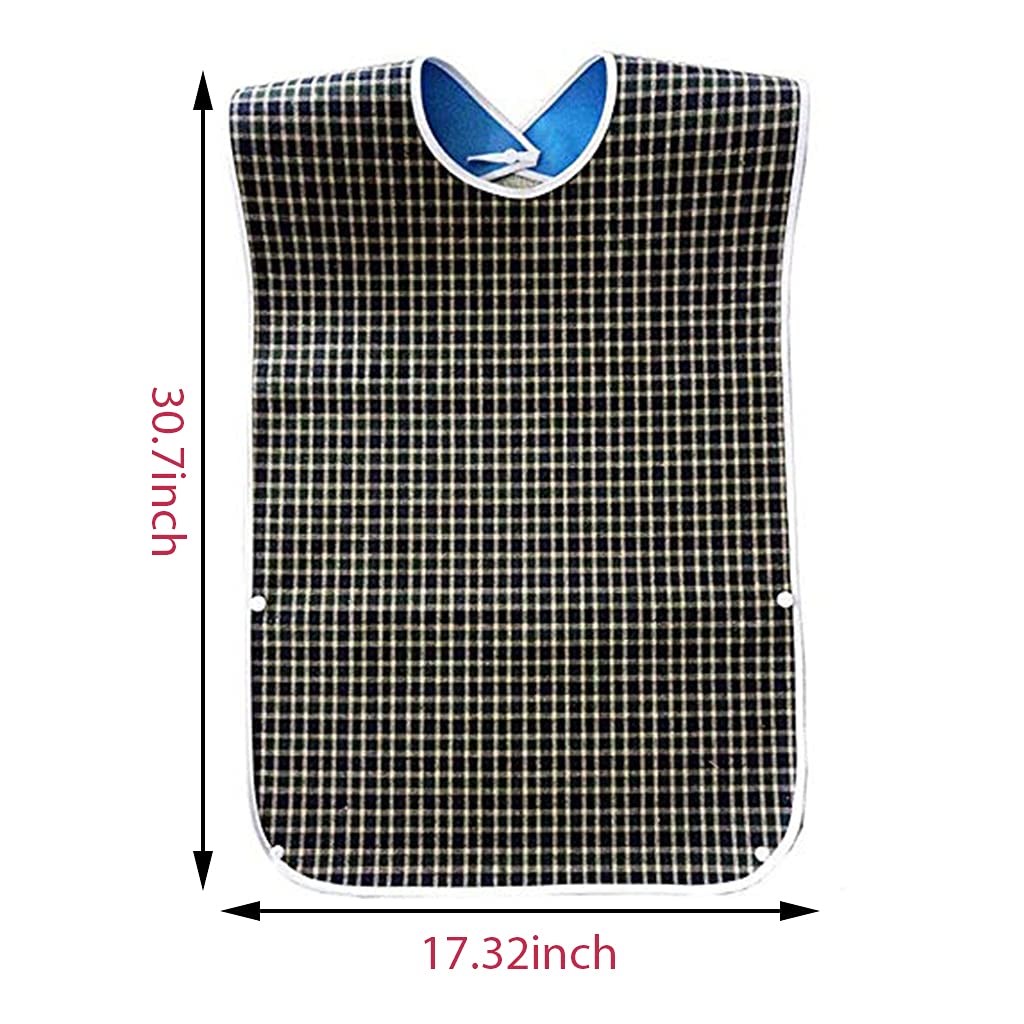HASTHIP Adult Bibs,Adult The Eldly Bib Adult Washable Dining Bibs for Elderly (Green)