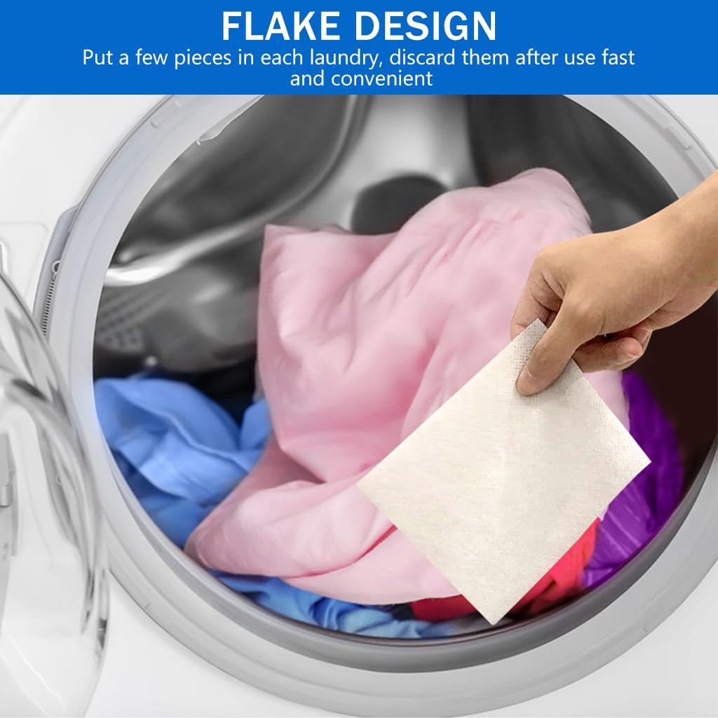 HASTHIP 100pcs Laundry Detergent Sheets, Eco Friendly Laundry Soap Sheets, Eco Friendly Laundry Detergent Strips Ultra-Concentrated Travel Detergent Sheets