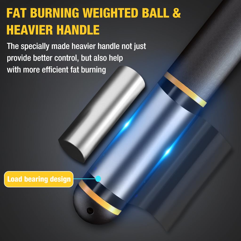 Optifit 2 in 1 Skipping Rope for Men Women Kids with Counter & Calories Calculation, Smart Jumping Rope with Durable Wire Rope and Cordless Ball, Cordless Skiping Row for Workout & Weight Loss