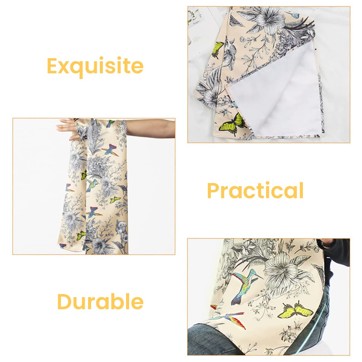 MAYCREATE Adult Bib Scarf, Dignified Alternative to Adult Bibs for Reusable Elderly Adults Senior Citizens Washable Dining Adjustable Snap Closure Baberos Para Adultos, Style A