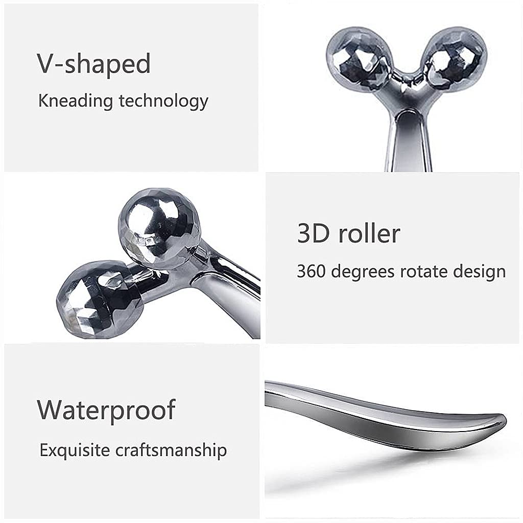MAYCREATE Mini Roller Massager 360 Rotate 3D Y Shape Full Body Massage For Face Lifting Wrinkle Remover