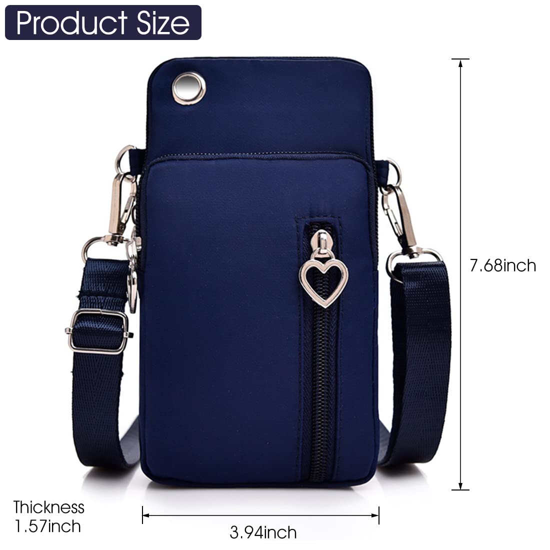 PALAY Small Crossbody Wallet Phone Bag for Women Mini Shoulder Crossbody Handbag Wallet with Credit Card Slots Large Cell Pouch