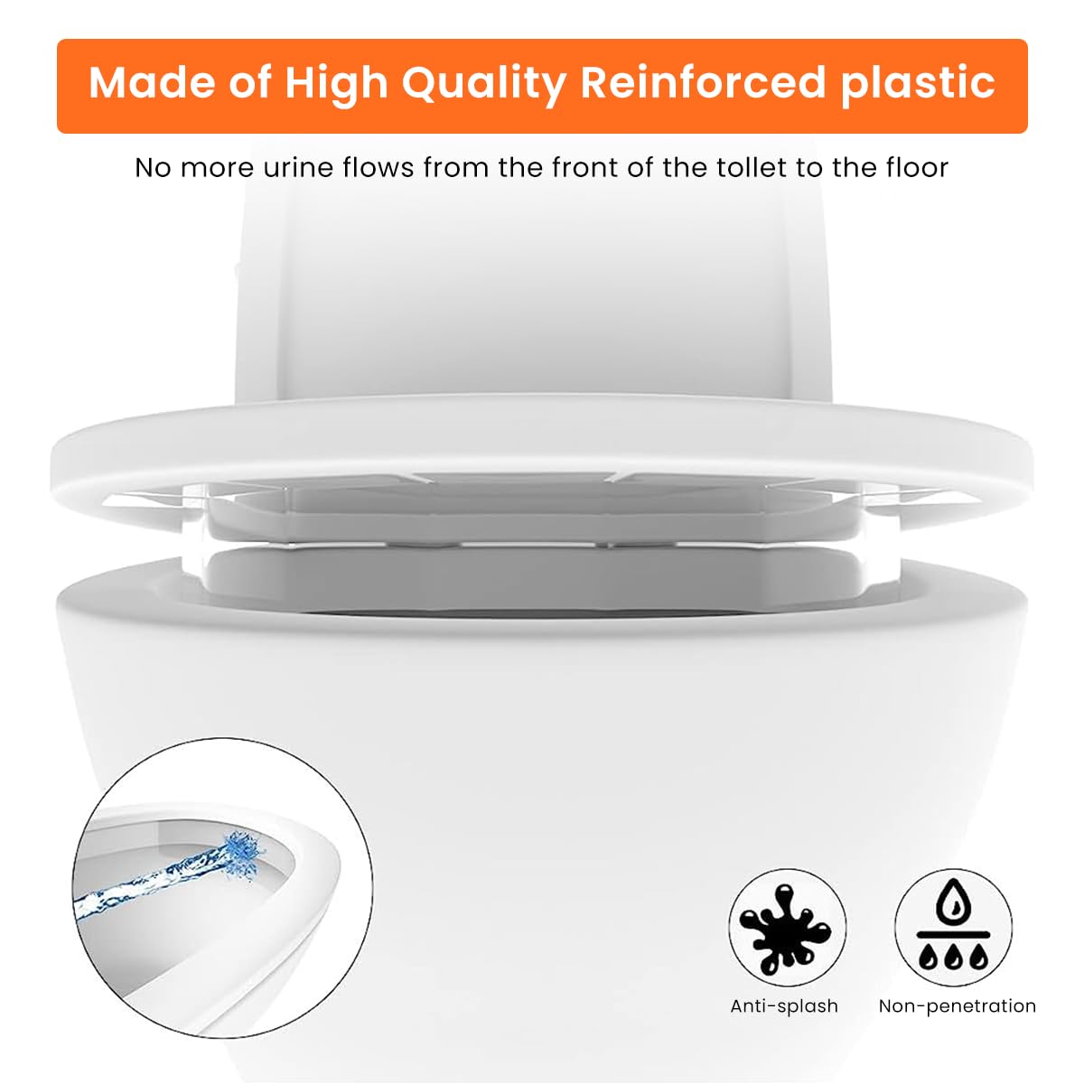 SNOWIE SOFT 1Pcs Transparent Pee Splash Guard for Toilet Seat Potty Training Kids Adults Prevent Peeing Out Toilet Seat, Waterproof Self Adhesive Anti-Splash Guard Upgrad Super Stickiness Pee Guard