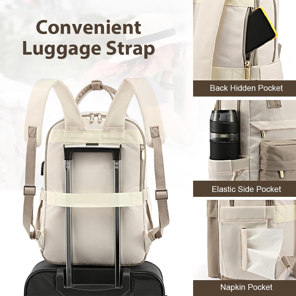 PALAY Laptop Backpack 15.6 Inches Oxford Cloth Laptop Backpack with Handle Travel Backpack Burden Relief Backpack School Backpack Fashion Contrast Color Backpack for Office, School, Travel