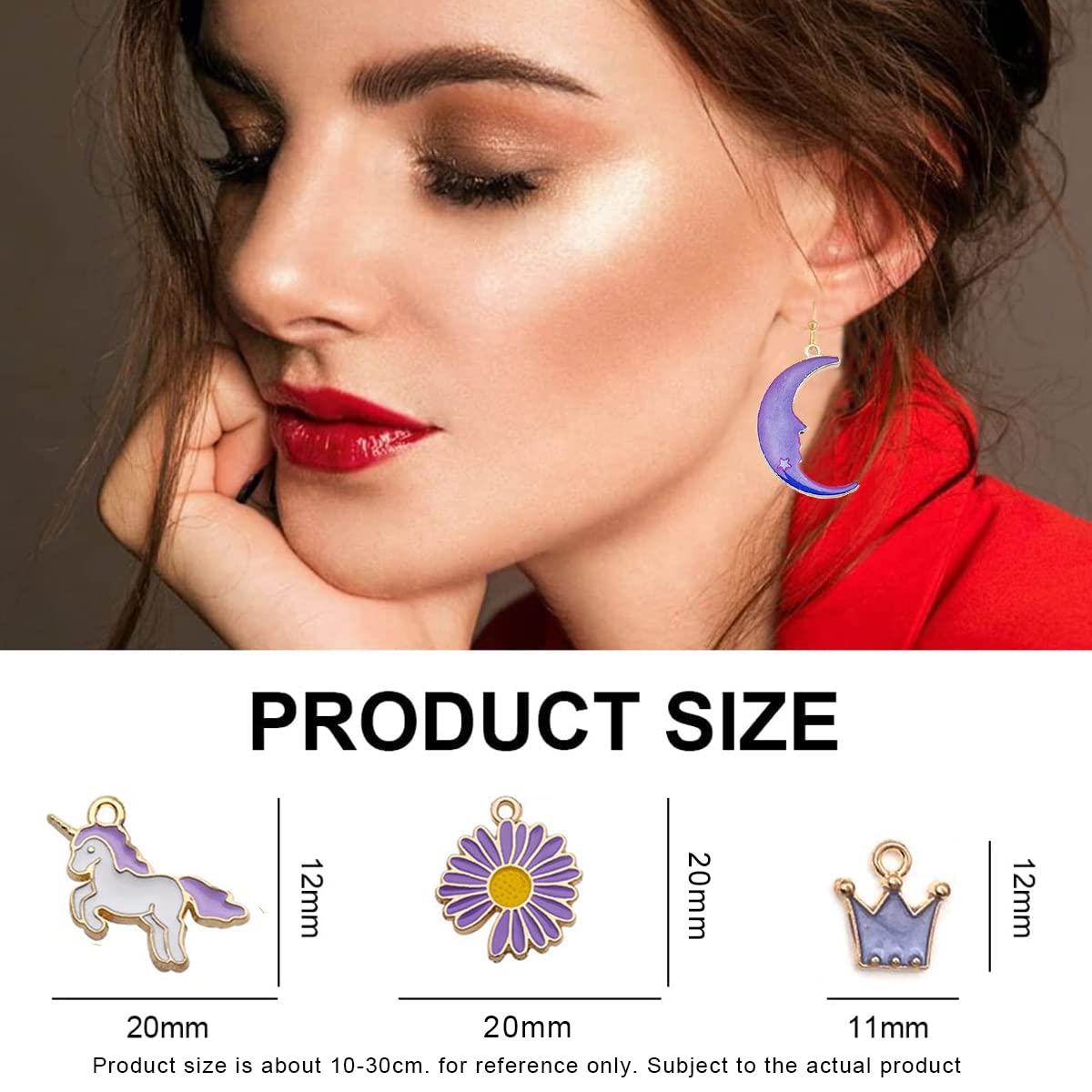 PALAY Alloy,Resin 31Pcs Diy Jewelry Making Pendent Kit Assorted Cartoon Theme Enamel Charms Gold Plated Diy Necklace Bracelets Charm Kit For Bracelet Jewelry Making And Crafting