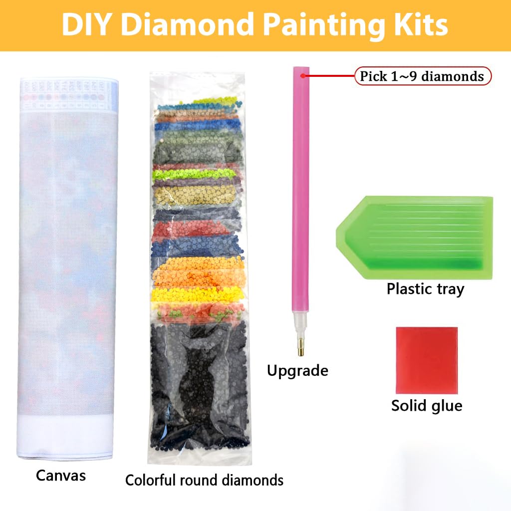 HASTHIP Diamond Painting Kit, 12x16inch The Little Prince and Wolf 5D Diamond Painting Kit for Adults & Kids, Very Suitable for Home Leisure and Wall Decoration, Gift for Kids and Adults