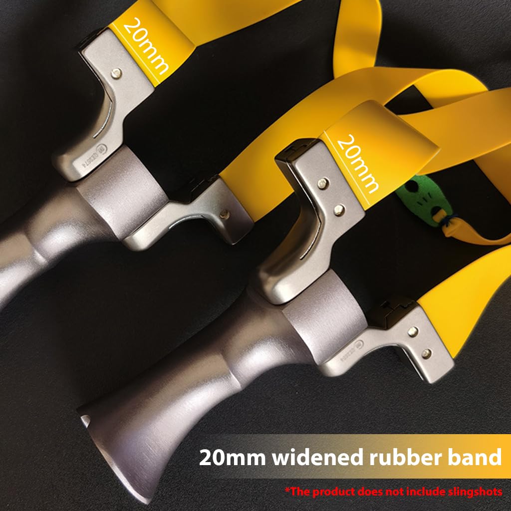 Proberos 10Pcs Slingshot Bands Flat Rubber Catapult Bands with Carrying Box High Elastic Natural Latex Rubber Catapult Bands