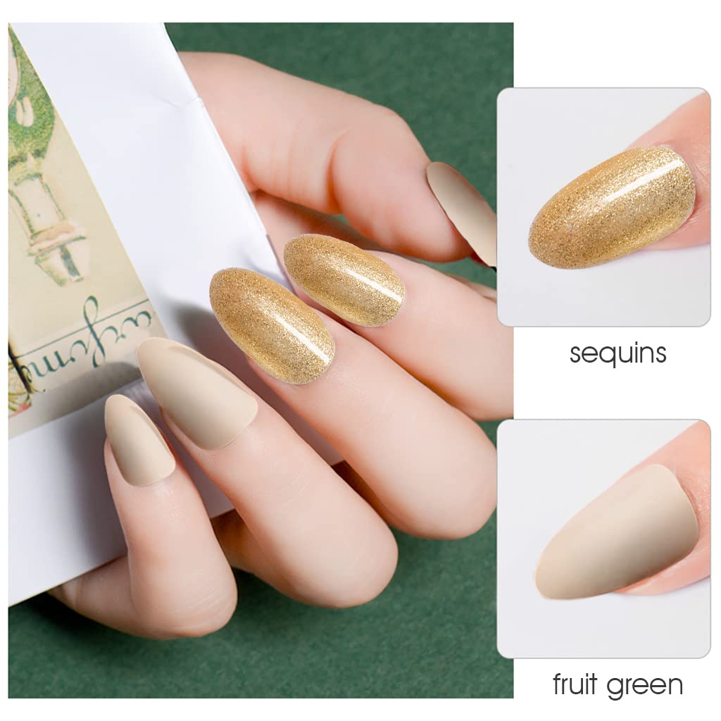 MAYCREATE 24 PCS Nails Extension Artificial Nail Everlasting French Tip False Nails Acrylic Full Fake Nail Tips Art Set With Nail Adhesive Stickers